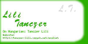 lili tanczer business card